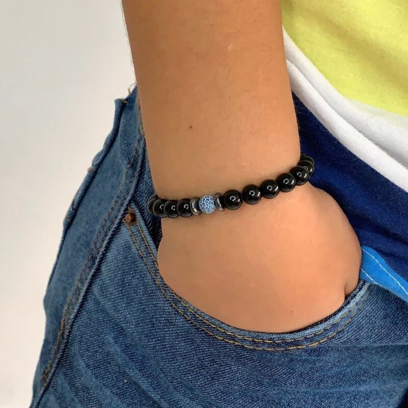 Pulseira Masculina Infantil Black in Blue Pulseira Masculina Infantil Black in Blue