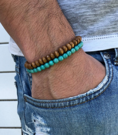 pulseira-masculina-wood-turquesa