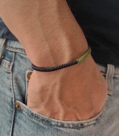 pulseira-de-corda-estilosa-preto-e-verde