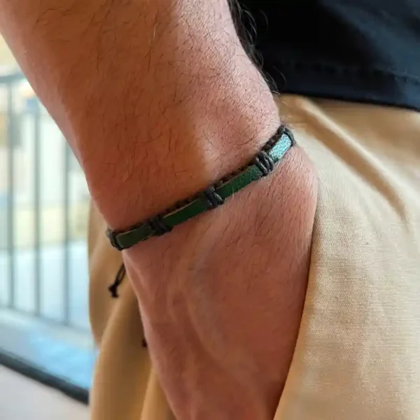 pulseira-de-couro-masculina-green-ajustavel