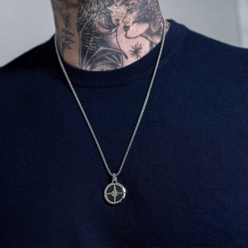 colar-nordic-star-em-aco-inox-prata colar-nordic-star-em-aco-inox-prata