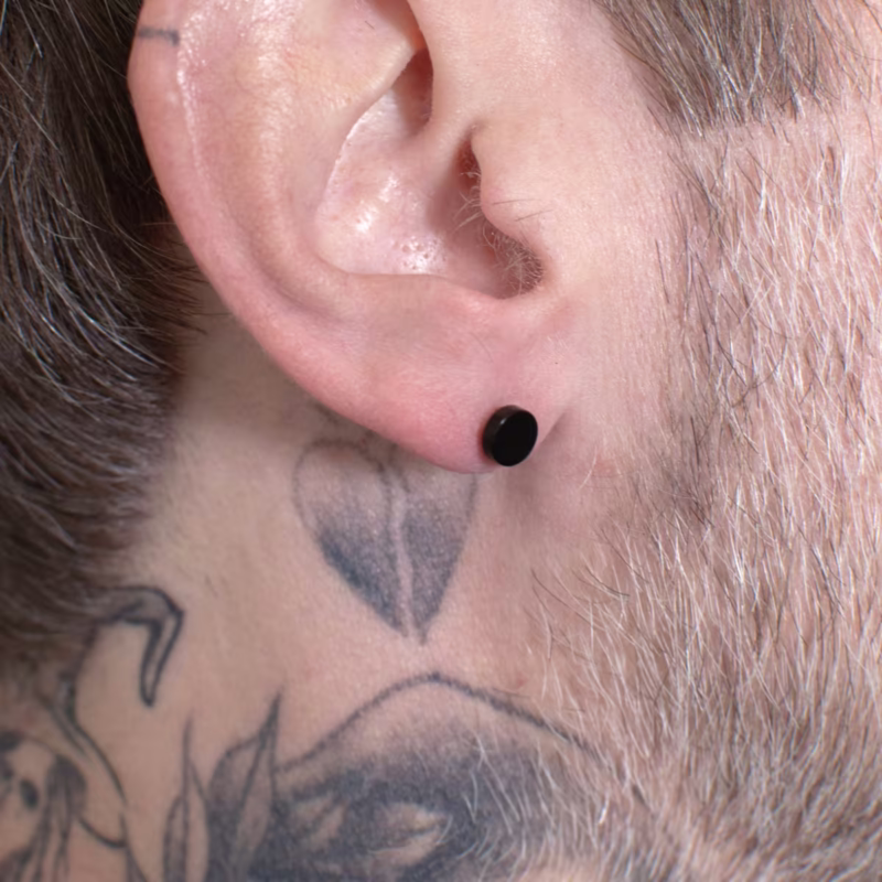 par-de-brincos-brivon-em-aco-inox-preto par-de-brincos-brivon-em-aco-inox-preto