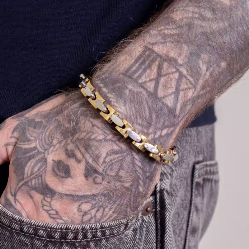 pulseira-hagen-em-aco-inox-preto-e-dourado