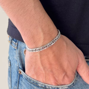 pulseira-masculina-theron-em-aco-inox-elo-grumet-duplo-prata