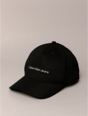 Boné Masculino de Sarja Aba Curva Estampa Logo em Silk Calvin Klein Jeans - Preto Boné Masculino de Sarja Aba Curva Estampa Logo em Silk Calvin Klein Jeans Preto