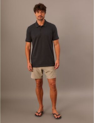 Polo Masculina Gola Retilínea Calvin Klein - Azul Marinho Polo Masculina Gola Retilínea Calvin Klein Azul Marinho