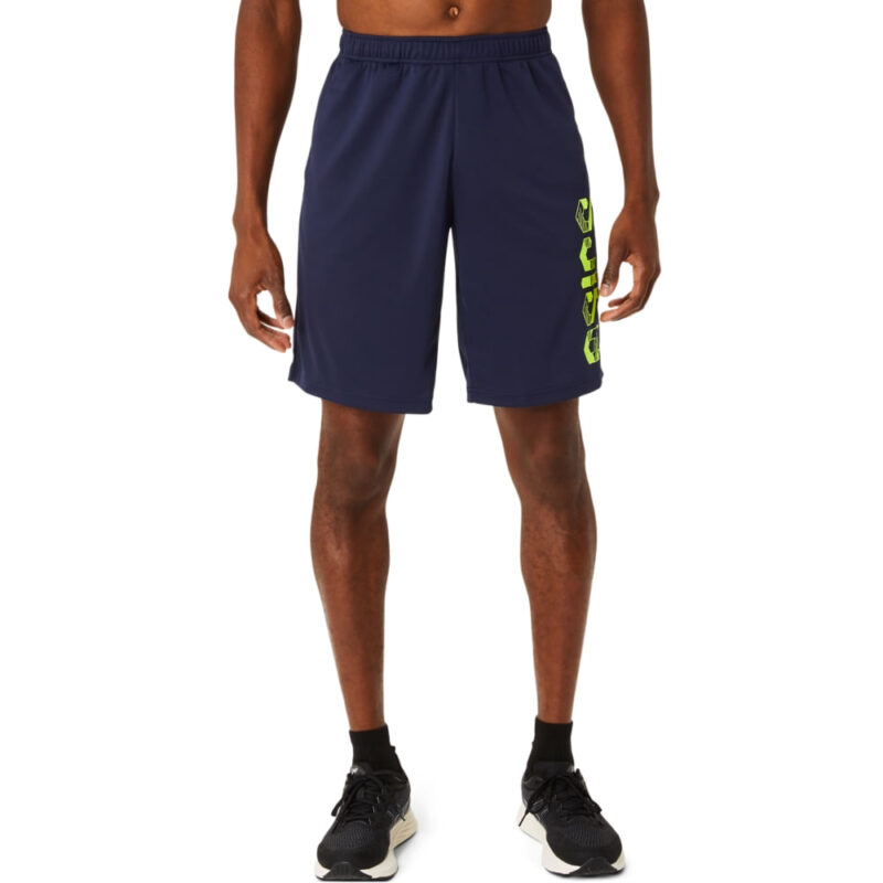 Shorts ASICS Hex Graphic Dry - Masculino - Azul/Amarelo