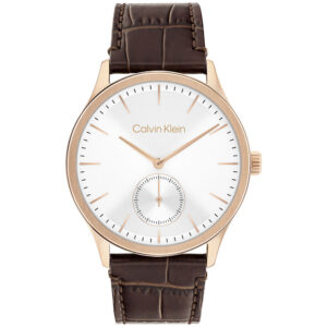Relógio Calvin Klein CK Tailored Masculino em Couro Marrom 25200553